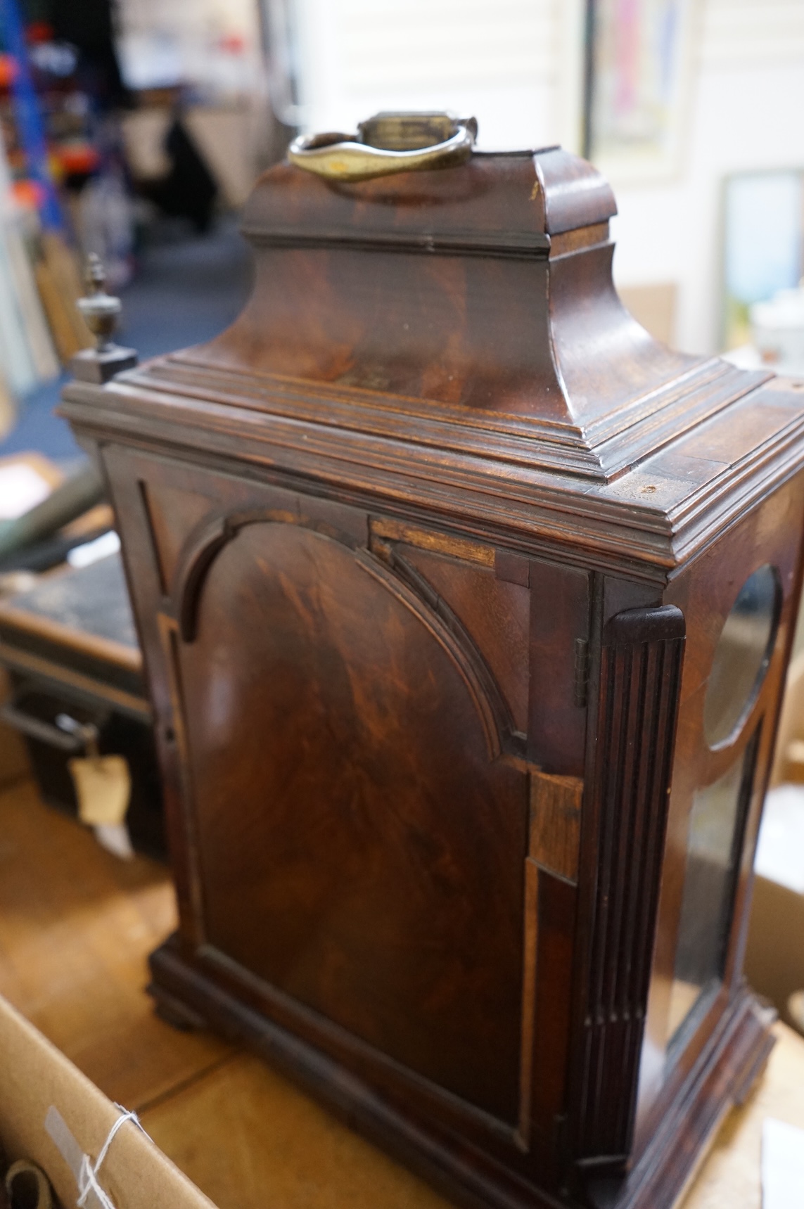 A George III mahogany bracket clock, signed Willm. Willington, London, 54cm high
